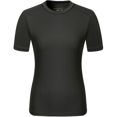 T-shirt d'équitation Covalliero graphite col rond pour femme