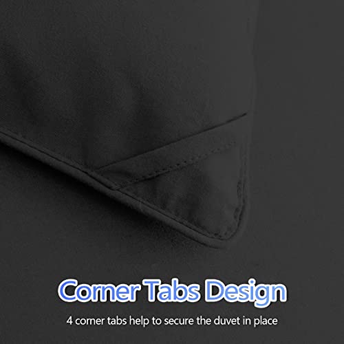 Matbeby HXB-FG-001-BK Queen Comforter Duvet Insert - All Season Black Comforters Queen Size - Quilted Down Alternative Bedding Comforter With Corner Tabs - Winter Summer Fluffy Soft - Machine Washable thumb #4