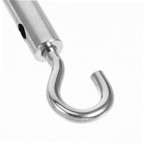 Cabilock 5Pcs Gancho de Latón y Ojo Tensores para Cables para Instalación de Carteles miniatura 3