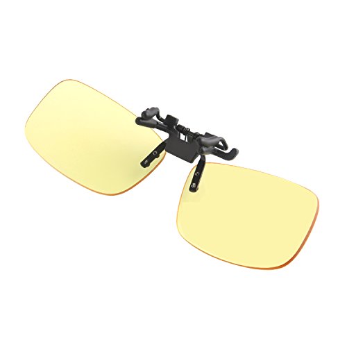 Gameking Classic Blue Light Blocking Clip-On Flip-Up Computer Glasses Video Gaming Glasses Rimless Easy Fit On Rx Frames Digital Eyestrain Dry Eyes Relief Eye Protection #TOP3