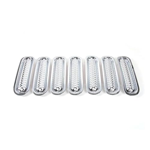 Malla para parrilla delantera de Jeep Wrangler JK 2007-2015, cubiertas embellecedoras cromadas