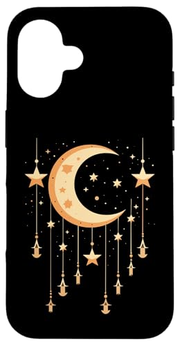 Galaxy Night Sky Moon Lunar Stars Love X}zP[X iPhone 16 p