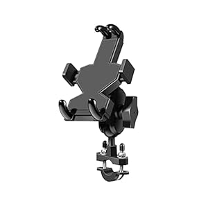 Universele Motorfiets Bike Mobiele Telefoon Houder Aluminium Fiets Rijpbeugel GPS Mount Stuur Side Mirror Stand (Color : Anti-theft knob)