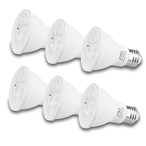 FTL PAR20 Led Bulbs Dimmable, 50W 60W Equivalent, 7W 600LM Flood Light Bulb Indoor Outdoor, 3000K Warm White, E26 Spotlight for Recessed Track Lighting, 6-Pack