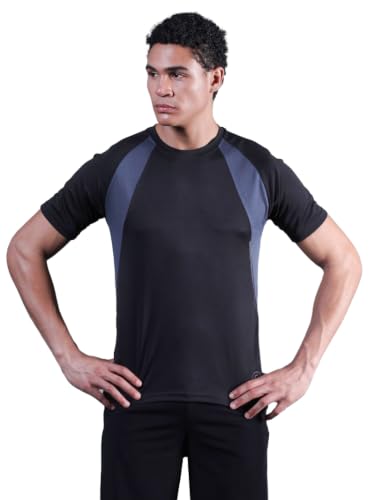 Image of CHKOKKO Gym Tshirt for Men Workout Regular Fit Sports Activewear Man Tshirts with Round Crew Neck and Half Sleeves for Yoga Running&Outdoor Activities