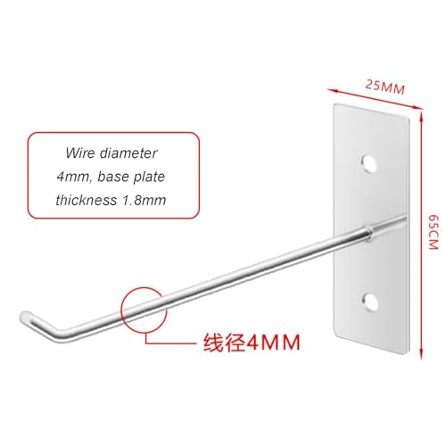 Metall-Wandhaken – robuste Merchandise-Haken für Zuhause und Einzelhandel, Längen 5/10/15/20/25/30 cm, ideal für Socken, Schlüssel und Zubehör