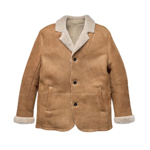 Veste en peau de mouton homme au style classique et élégant