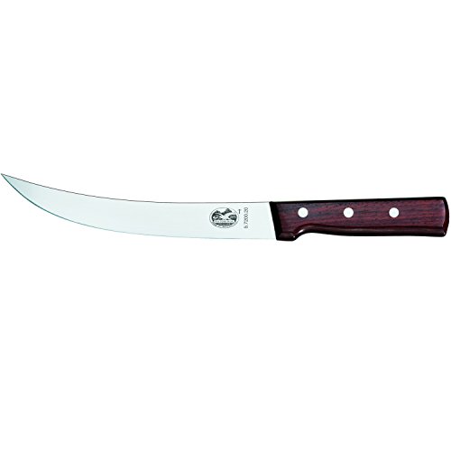 Victorinox 8" Butcher And Breaking Knife, Curved Blade, Mapl
