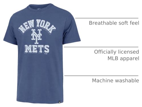 Image of 47 Men's MLB Unmatched Franklin Team Color Arched Wordmark Primary Logo Short Sleeve Baseball T-Shirt