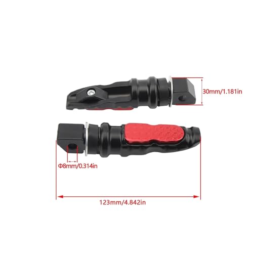 Repose-Pieds universels 8 mm de moto passager en aluminium vert pour scooter