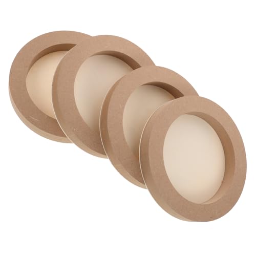 IWOWHERO DIY Photo Frames 4 Pack Wooden Craft Frames for Boys and Girls Decorative