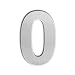 QT Modern House Number - SMALL 4 Inch - Brushed Stainless Steel (Number 0 Zero), Floating Appearance, Easy to install and made of solid 304