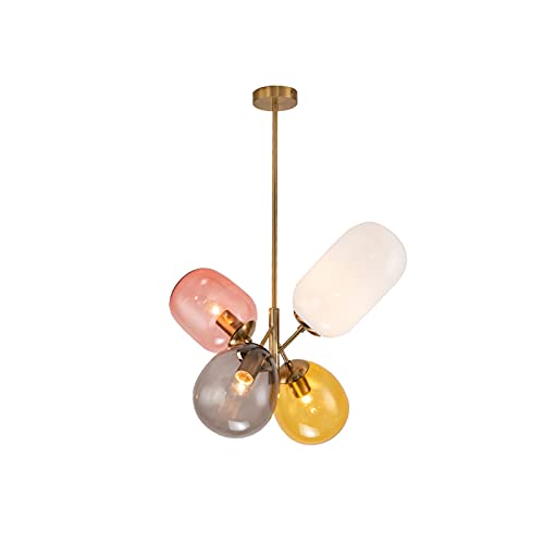 Lustre en verre ballon coloré pour une ambiance douce et poétique