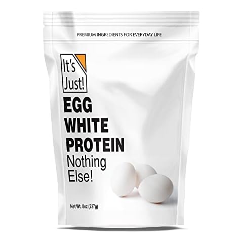 It's Just! - Egg White Protein Powder, Made in USA from Cage-Free Eggs, Dried Egg Whites (Unflavored, 8oz) Cover