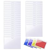 Toniper Self-Adhesive Index Card Holder, 30 Pack Clear Plastic Card Pockets Label Holder with Top...
