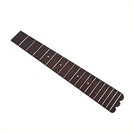 Quality rosewood material:The ukulele fretboard use quality rosewood material with smooth and natural wood grain White dots design:The ukulele fretboard use white dots design on the fingerboard for easy playing Delicate workmanship:The ukulele fretbo...