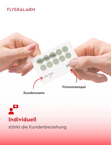 Blanko Bonuskarten zum Ausfüllen -Vintage- (100 Stück) Stempelkarten mit Platz für Kundennamen und Firmenstempel I Karten mit modernen Designs