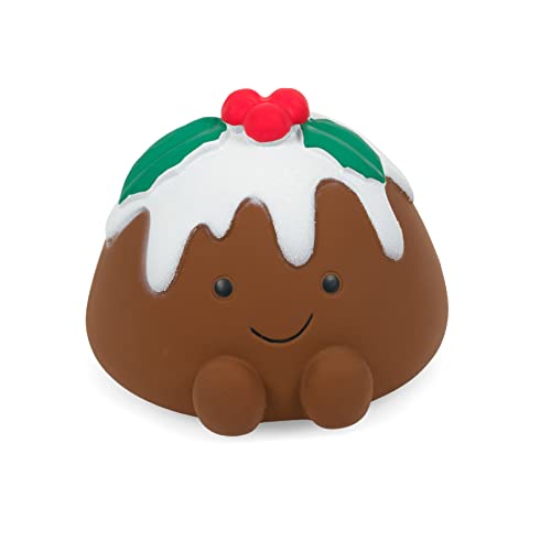 Petface Chrissie Christmas Pudding Latex Hundespielzeug mit eingebautem Quietscher (1 Stück)