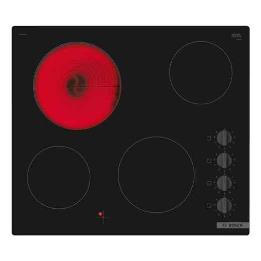 Bosch Home & Kitchen Appliances Bosch PKE611CA3E Electric hob, 60 cm, Black, Built in, Serie 2