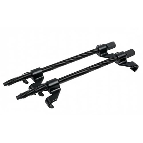 Specifiche Dimensionali (38 cm): Kit composto da una coppia di compressori, ottimizzati per una lunghezza operativa massima di 38 cm. Ideale per la compressione sicura di molle elicoidali lunghe, specialmente su furgoni, SUV e veicoli commerciali dove sono richieste maggiori estensioni.