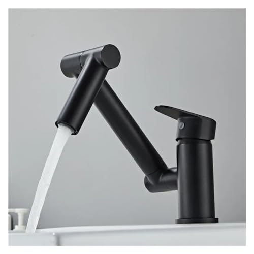 Grifos de agua universales negros plegables mezclador agua fría caliente para cocina y baño 2