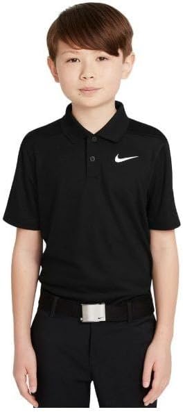 Nike Boys Dri-FIT Victory Golf Polo (US, Alpha, Medium, Regular, Black)