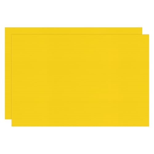 Image of M METERXITY 2-Pack Corrugated Plastic Sheets, 12 Inch x 16 Inch Waterproof Blank Corrugated Poster Board Yard Signs for Garage Sale /Office /Classroom /Party /Lawn Sign Road [3mm Thick, Yellow]