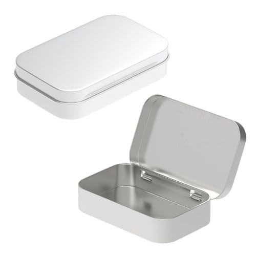 2 Stück Aufbewahrungsbox aus Eisen mit Deckel, rechteckiger Aufbewahrungsbehälter, Metallboxen mit Deckel, Haushalts-Eisenbox, zur Aufbewahrung von...