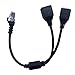 Produktbild Floridivy RJ45 8P8C Netzwerk 1 bis 2 Adapter, Ethernet-Kabel Splitter, RJ45-Stecker-Port-Ethernet-Kabel-Adapter-Splitter Stecker auf 2 weiblich LAN High Speed Cord