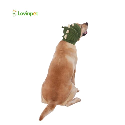 Chapeau de dinosaure pour chien LovinPet ajustable anti froid