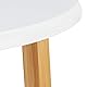 Relaxdays Beistelltisch 2er Set, runde Satztische, 48,5 & 60,5 cm hoch, modernes Design, Wohnzimmertisch, Natur/weiß