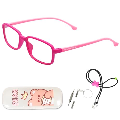 Image of Ultra-Light Blue Light Blocking Glasses with Case for Kids and Teens,Anti Eyestrain &UV400