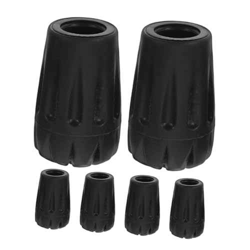 Didiseaon 6Pcs Hiking Stick Tips Non Slip Replacement Pads for Trekking Poles and Climbing Canes Durable Foot Covers for Outdoor Walking Accessories