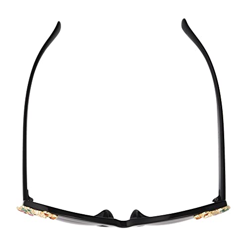 Betsey Johnson Women's Garden Party Sunglasses Round, Black, 141 mm4