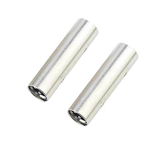 euroharry 2 piezas XLR macho a XLR macho a macho Adaptador extendido de 3 pines para convertidor de audio y micrófono