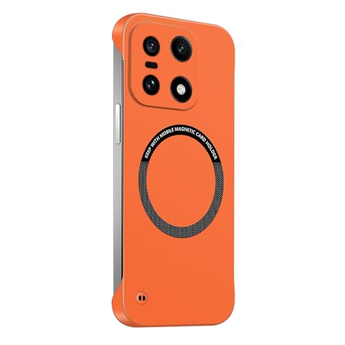 Coque OnePlus 15 MagSafe fine anti-chocs PC givré orange pour homme femme