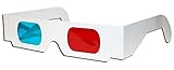 Anaglyph 3D Glasses with Red & Cyan HD IYF3D Anaglyphic Lenses for Movies, Videos, TV, and Images, Ideal for Kids & Adults, (10-pc Set White Frame)