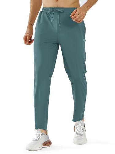Image of NORTHYARD Men's Joggers Athletic Workout Track Pants Running Gym Training Sweatpants with Zipper Pockets Open Hem
