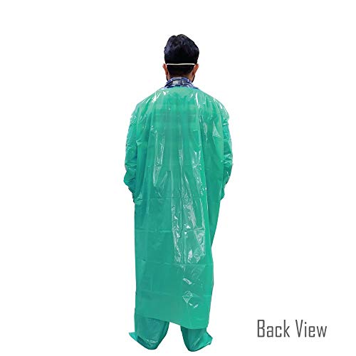 Image of Veera Personal Protection Disposable PPE Kit Coverall Suit with Face Shield - Green, Pack of 10
