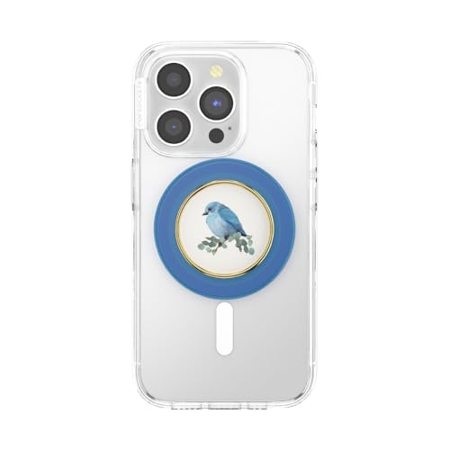 Image of PopSockets Phone Grip for MagSafe, Magnetic Holder, Phone Stand, Blue - Blue Bird