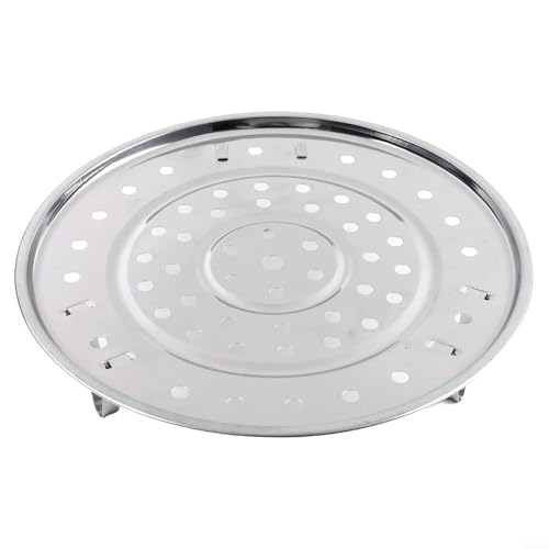Juego de rejillas de vapor de acero inoxidable, bandejas redondas para cocinar al vapor con patas extraíbles para ollas y sartenes, utensilios de cocina esenciales para una cocina saludable (20 cm)