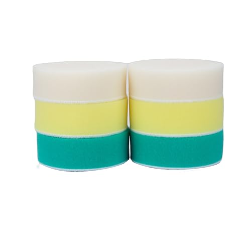 Image of Maxshine 1 inch Hook & Loop Foam Polishing Pads Kit | 6-Piece Set Includes Cutting, Polishing & Finishing Pads (2 Each) | Spot Polishing Pads for Tiny Areas, Car Detailing & Paint Correction