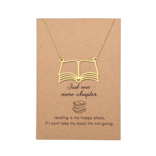 Sudaporn �{�D���̕��ւ̃M�t�g�A�����ւ̃u�b�N���[���Ǐ��M�t�g�S�[���h�u�b�N�y���_���g�l�b�N���X�A�{�D���̓ǎ҂ւ̒a�����v���[���g�A�F�l�ւ�Bestie Bookish�u�b�N���[���l�b�N���X�B