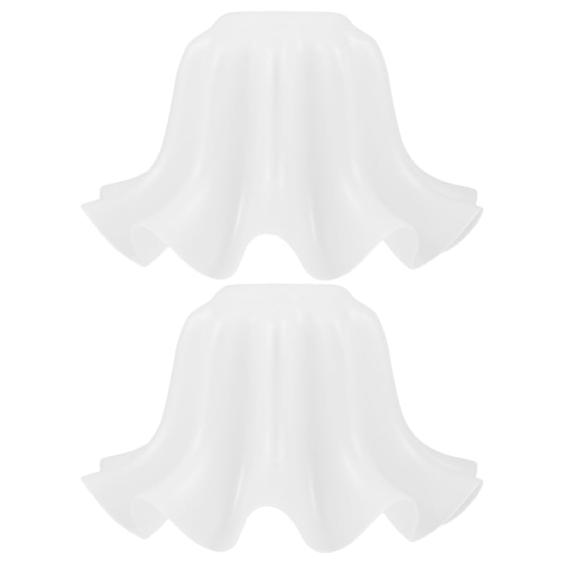 Operitacx 2pcs Acrylic Lamp Shade Pendant Lamp Shade Replacement for Ceiling Light Wall Sconce Table Mini Flower for Floor E27 Holder