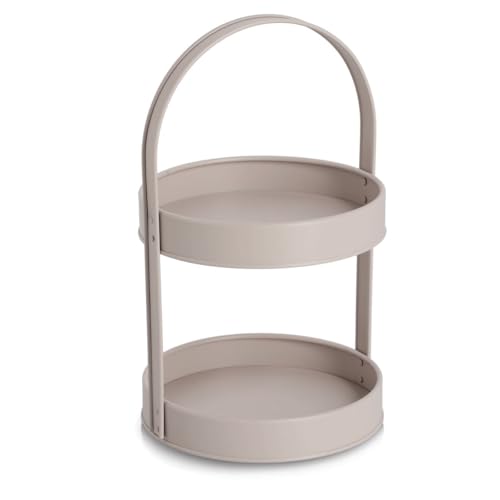 Zeller Etagere, Metall, Greige