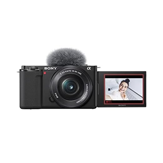 Sony Alpha ZV-E10 | APS-C spiegellose Vlog-Kamera (schwenkbarer Bildschirm für Vlogging, 4K-Video, Echtzeit-Augen-Autofokus) Schwarz + SEL1650 Objektiv