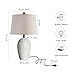 AIEAMPDO 21'' Set of 2 Rustic Ceramic Small Table Lamps for Living Room Bedroom, Farmhouse Vintage Nightstand Lamps for Office Entryway End Table, 2 Bulbs Included