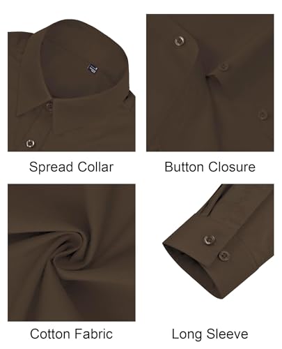 Image of J.VER Button Down Shirts for Women Stretch Collared Cotton Long Sleeve Dress Shirt Business Casual Blouse for Work