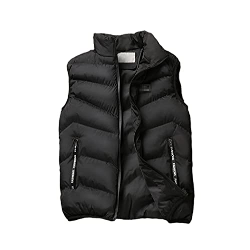 Gilet thermique homme sans manches coton épais noir grande taille XXXXXL