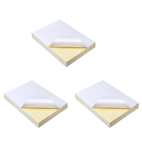 Papier étiquette jet d'encre A4 blanc autocollant brillant imperméable pour copieur 150 pièces